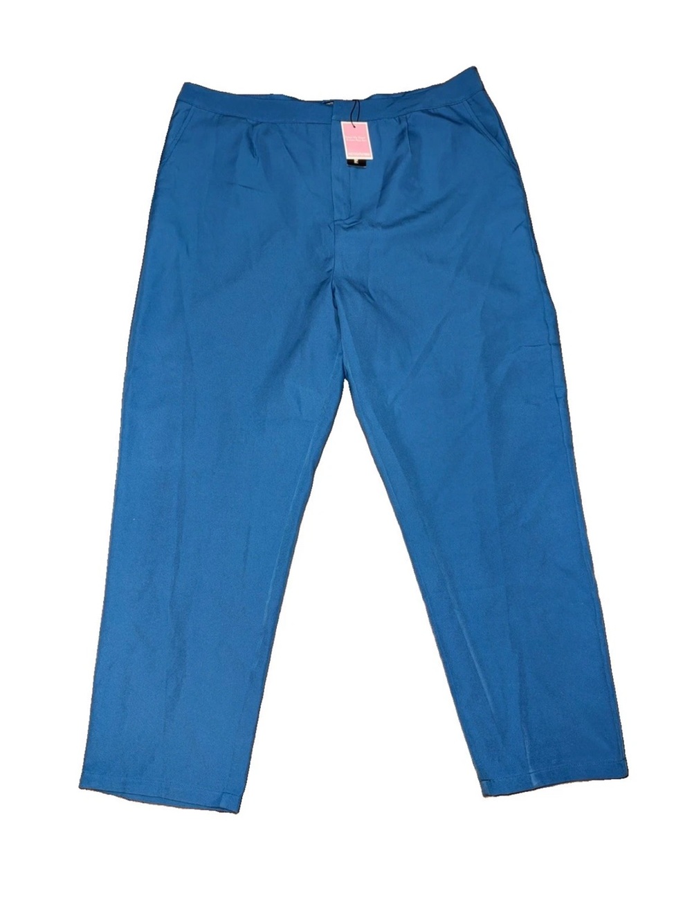 PrettyLittleThing Plus Blue Cropped Trousers NWT US Size 18 Pants High Waist